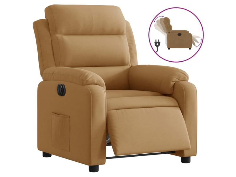 Vidaxl fauteuil inclinable électrique marron velours - Conforama A