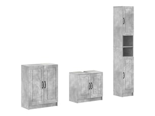 Ensemble de meuble de salle de bain 3 pièces utrecht gris béton cf63516