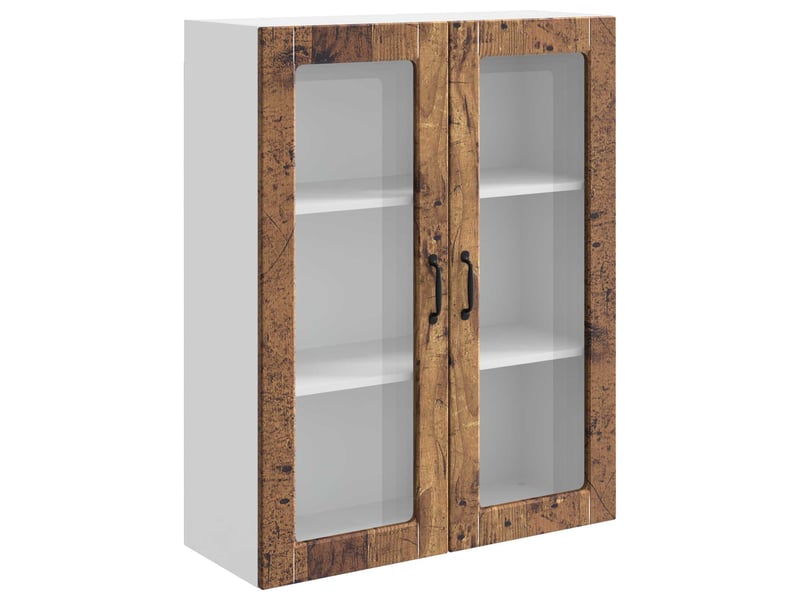  Meuble mural de cuisine | armoire de cuisine bois ancien 80x31x100cm shl8030  - Conforama A