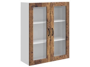 Meuble mural de cuisine | armoire de cuisine bois ancien 80x31x100cm shl8030