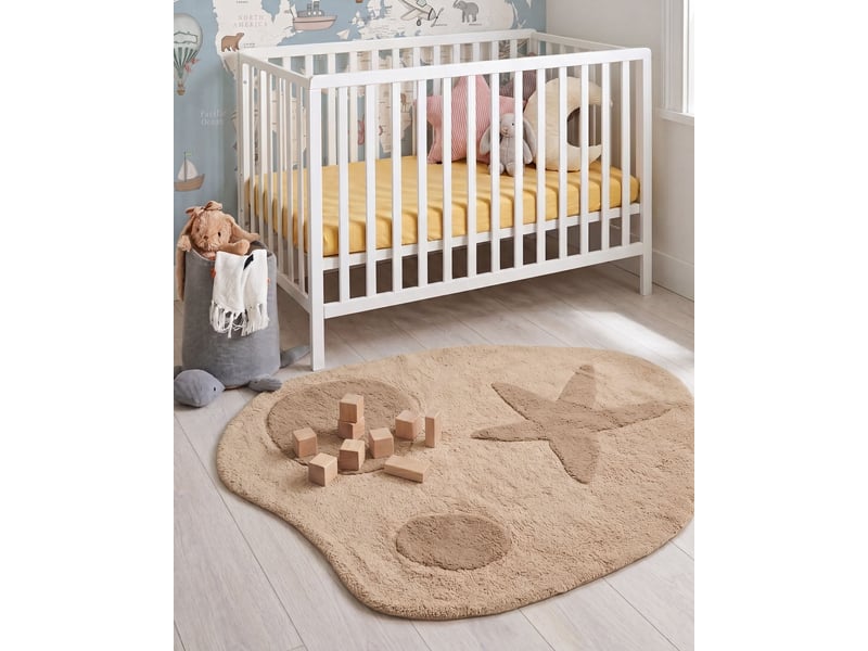  Tapis enfant iringal  beige clair ø 120 cm coton  - Conforama B