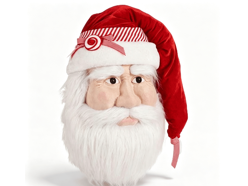  Tête de père noël décorative krist+ rouge blanc 45 x 77 x 24 cm V3402192 - Conforama A