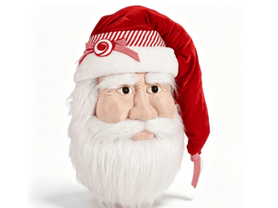 Tête de père noël décorative krist+ rouge blanc 45 x 77 x 24 cm