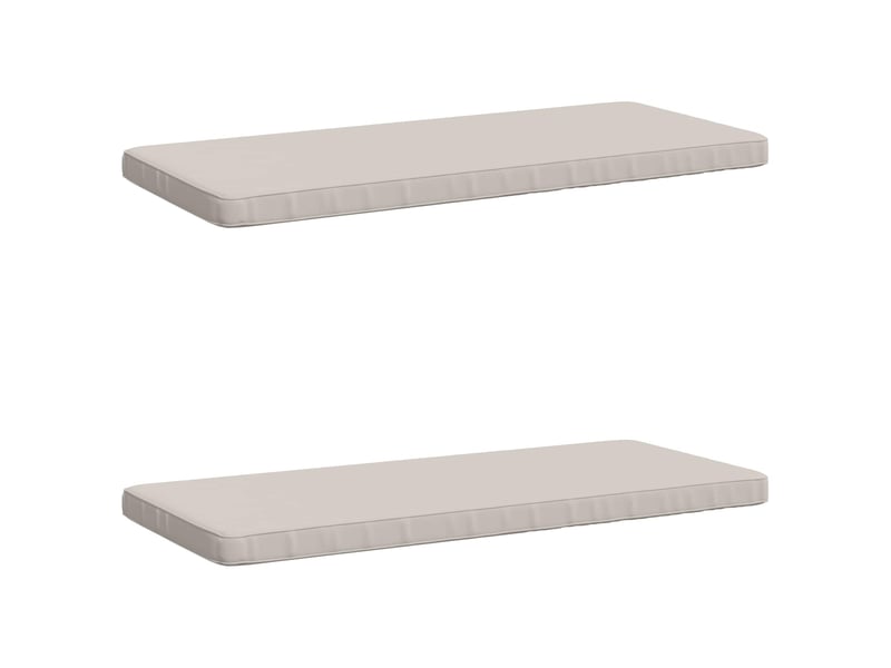  Lot de 2 coussins de banc, coussins d'assise vught 100 % polyester blanc cf57821  - Conforama A