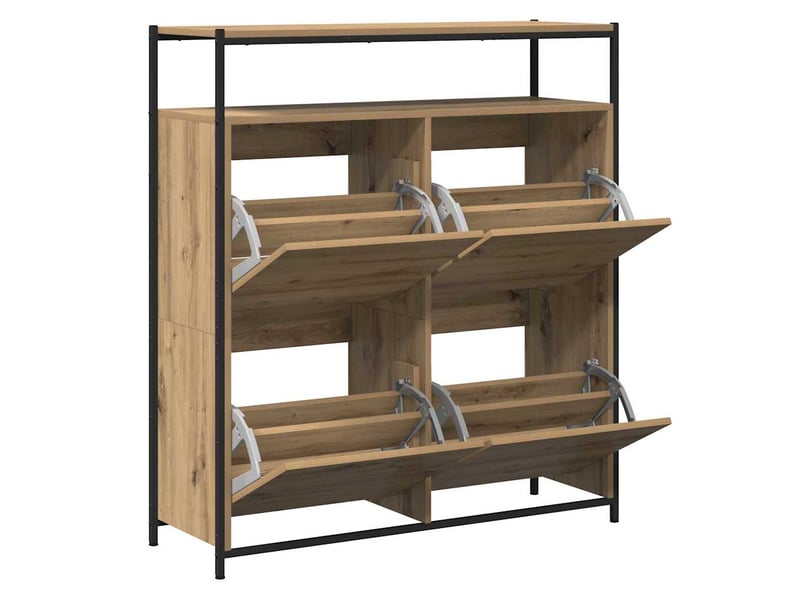  Banc à chaussures, meuble à chaussures 100x34x112 cm bois d'ingénierie shl8657  - Conforama E