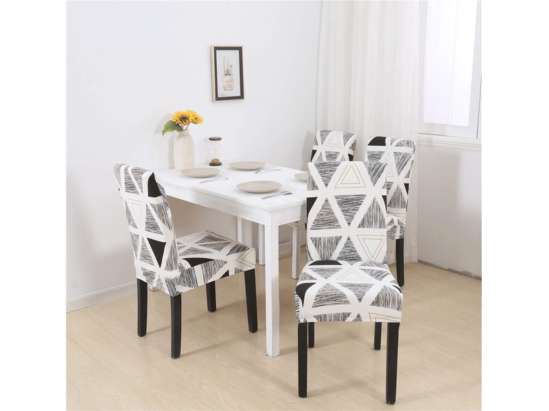  Housse de chaise douce et lavable pour chaises 46 places - coupe flexible, velours gris maïs, style a XLH-ZLS-009433MF - Conforama D