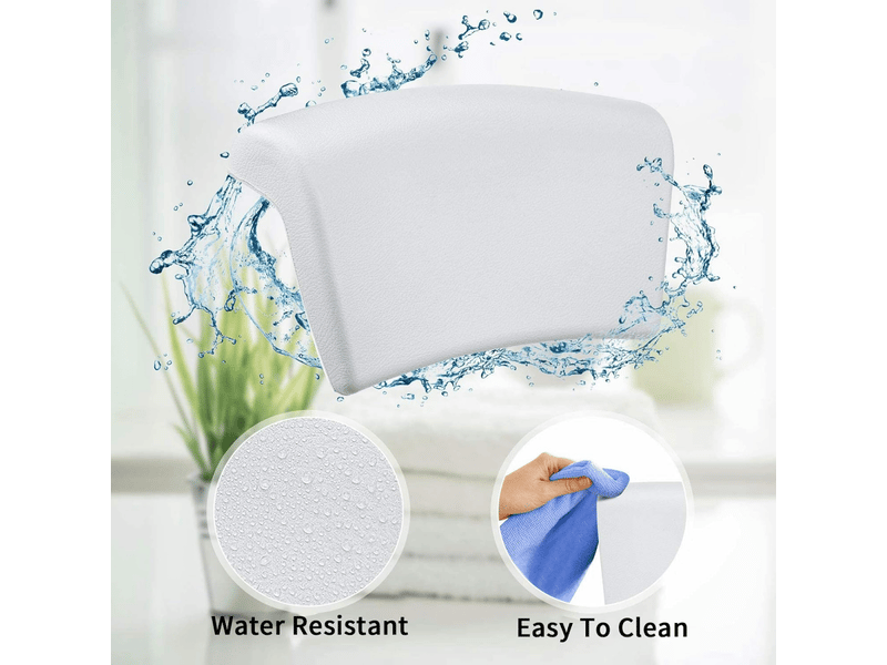  Oreiller de bain, oreiller de bain imperméable en pu, oreillers de bain, oreiller de bain à ventouses, oreiller de baignoire ergonomique  - Conforama C