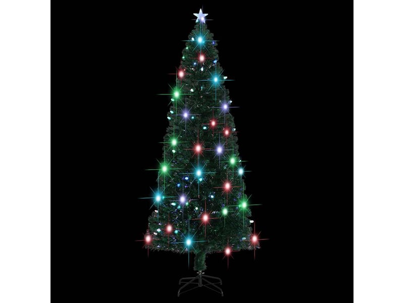  Arbre de noël, décoration de noël pré-éclairé avec support et led 240 cm fibre optique cf61748  - Conforama D