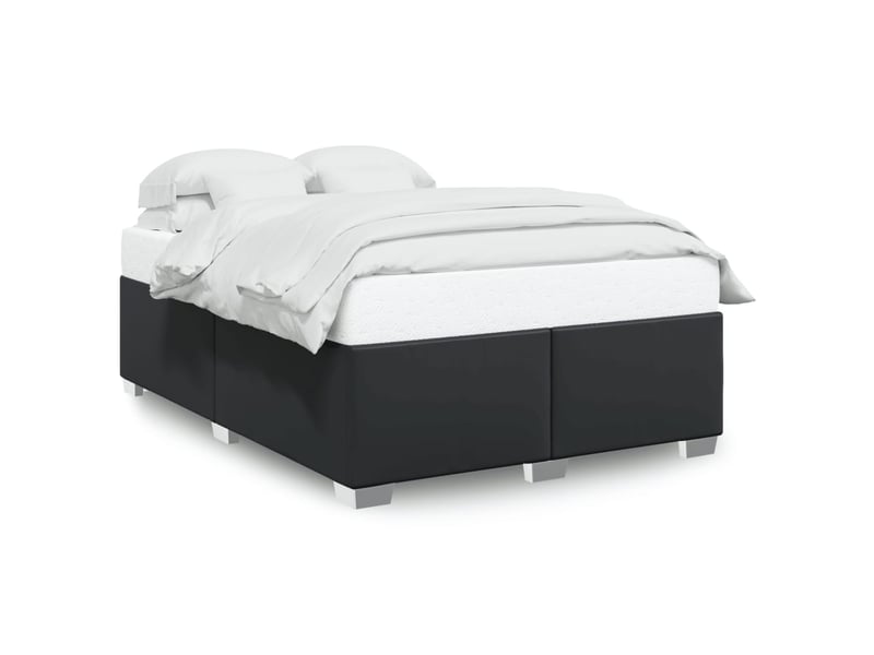  Lit double- lit adulte -  cadre de lit sans matelas noir 140x190 cm similicuir  - Conforama A