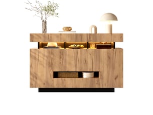 Buffet 4 porte(s)  3 tiroir(s) MAISONORA  - 140 cm coloris bicolore 