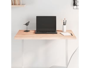 Dessus de table, plateau de table bois chêne massif non traité bordure assortie cf34133