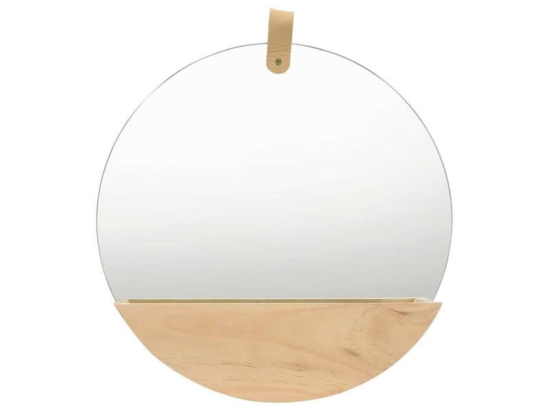  Miroir mural bois de pin massif 35 cm cf62833  - Conforama B