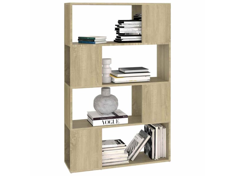  Bibliothèque, étagère de rangement chêne sonoma 80x24x124,5 cm  - Conforama D