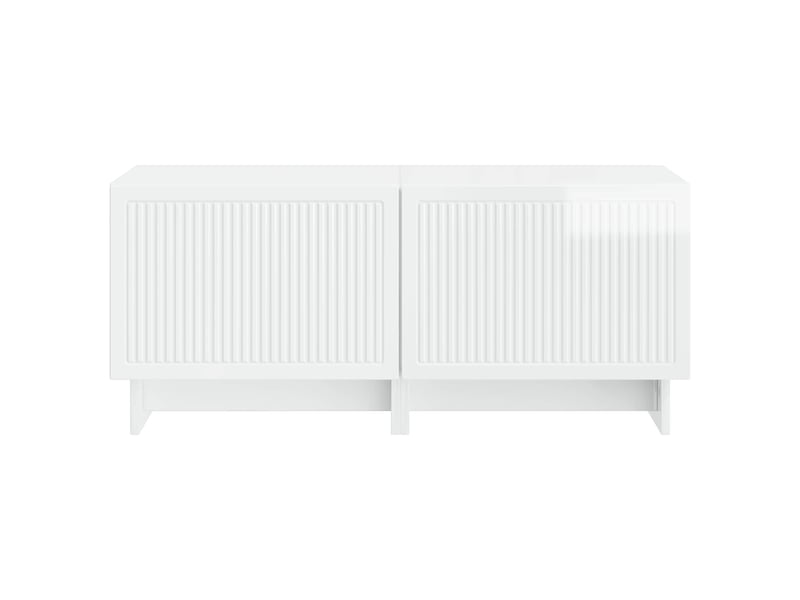  Meuble tv - banc tv - meuble de rangement blanc brillant bois d'ingénierie  - Conforama E