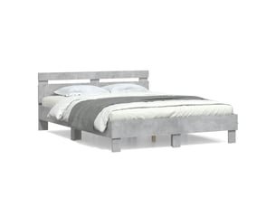Lit 2 places 150x200 cm    coloris gris