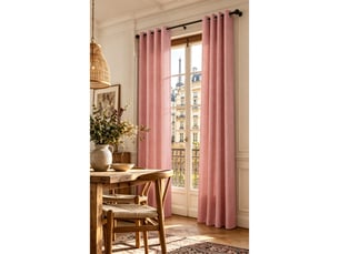 Lot de 2 rideaux à œillets 140 x 240 cm victoria fils teints jacquard