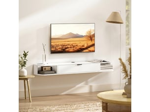 Meuble tv coloris blanc  <strong>HOMCOM</strong>  <strong></strong>