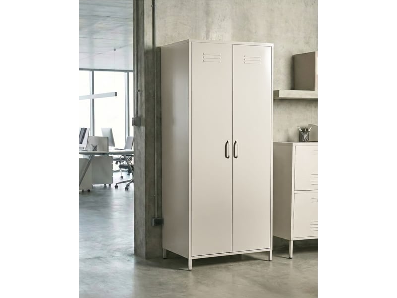 Meuble de rangement varna métal beige clair  - Conforama B