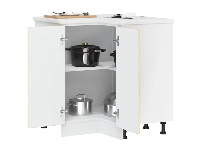  Armoire d'angle de cuisine lucca chêne sonoma bois d'ingénierie  - Conforama D