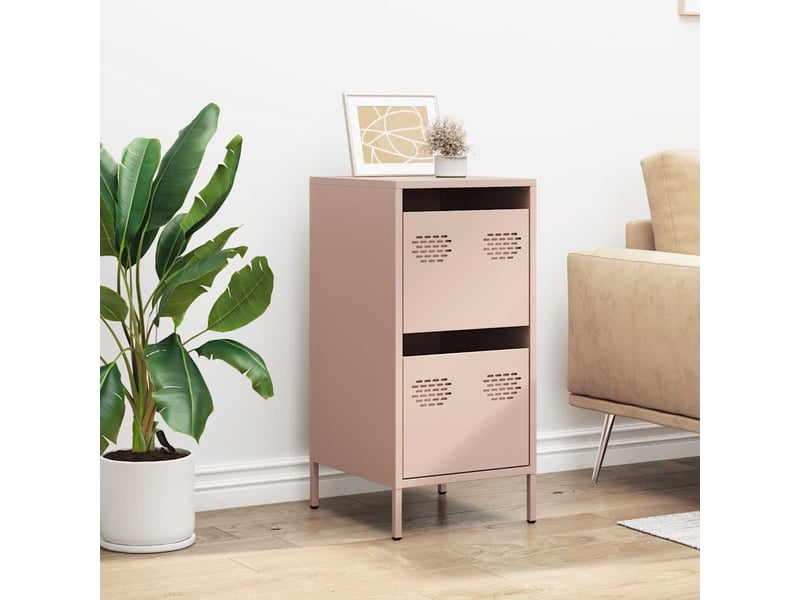  Buffet - bahut - meuble de rangement rose 35x39x73,5 cm acier laminé à froid  - Conforama C