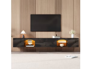 Meuble tv coloris noir 200 cm TCQPZ