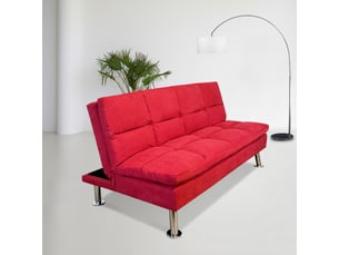Banquette lit clic clac couchage Occasionnel <strong>DESIGNETSAMAISON</strong> <strong>Vanan04</strong> rouge