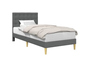 Lit simple 90x190 cm    coloris gris
