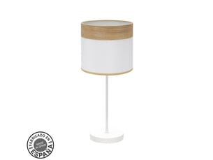 Lampe à poser fabrilamp cloe blancbois clair 1 x e14 42 x 18 x 18 cm