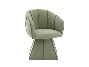 Fauteuil fixe pivotant  <strong>HAUSS SPOLE</strong> <strong></strong> Tissu vert vendu A l'unité