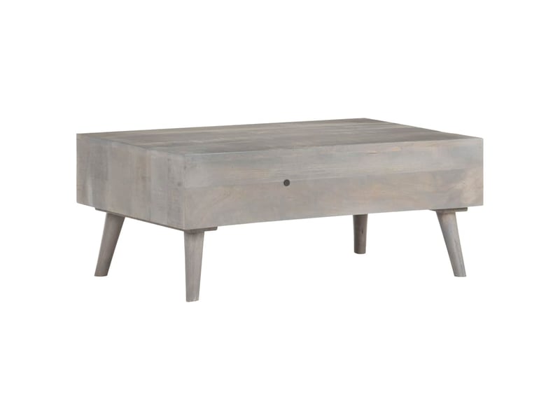  Table basse - table de salon - table à thé gris 100x60x40 cm bois massif de manguier brut  - Conforama D