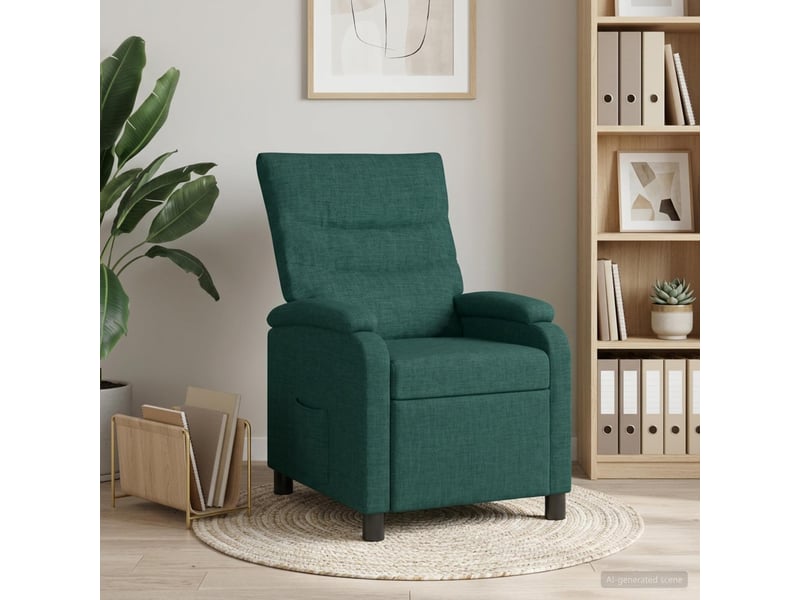  Vidaxl fauteuil inclinable vert foncé tissu  - Conforama B