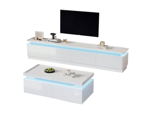 Meuble tv coloris blanc  <strong></strong>  <strong></strong>