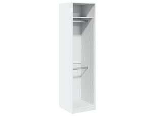 Garde-robe chambre, armoire de rangement blanc 50x50x200 cm bois d'ingénierie