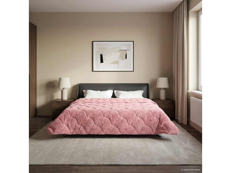  Duvet d'hiver - couette 200 x 220 cm hiver - couette rose respirant  - Conforama D