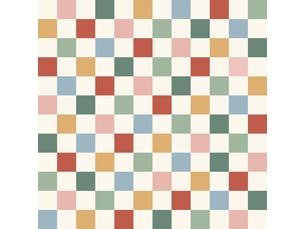 Carrés colorés style bohème – papier peint décoratif pour chambre d'enfant – papier peint en vinyle autocollant (43 x 600 cm)