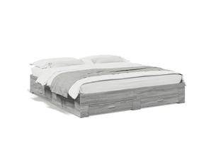 Lit 2 places 200x200 cm coloris gris