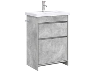 Ensemble de mobilier de salle de bain gris béton shl6697