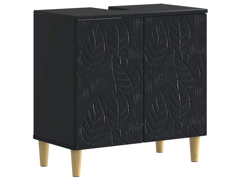  Ensemble de meuble de salle de bain 3 pièces delft noir cf63392  - Conforama D