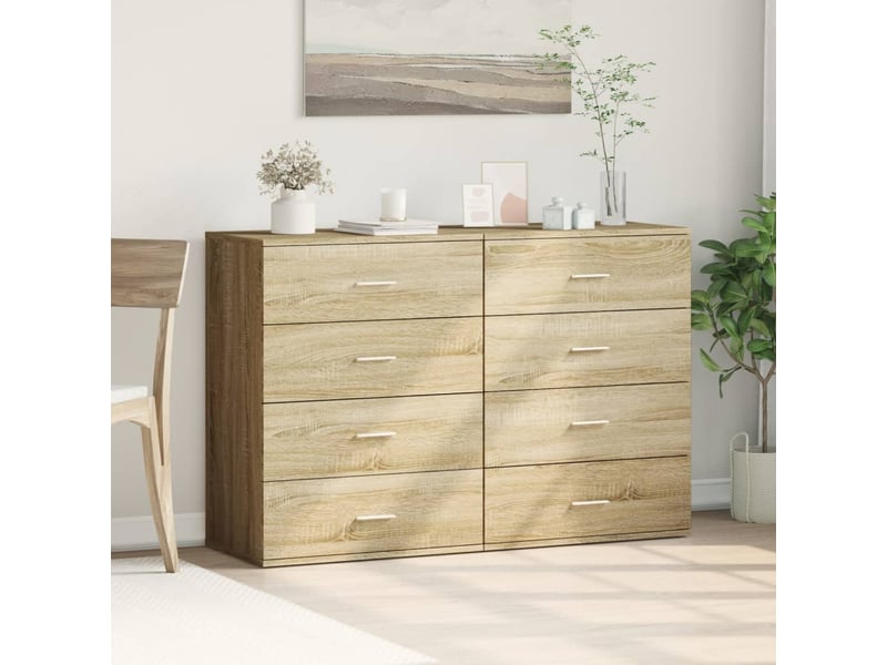  Buffets 2 pcs - bahut - meuble de rangement chêne sonoma 60x39x80 cm bois d'ingénierie  - Conforama C