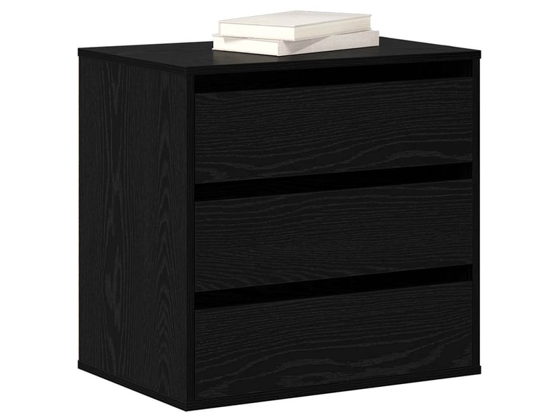 Armoire à tiroirs, commode 3-tiroir noir 61x41x58 cm - Conforama C