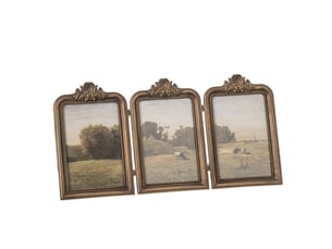 Cadre triptyque déco paysages 38cm multicolore