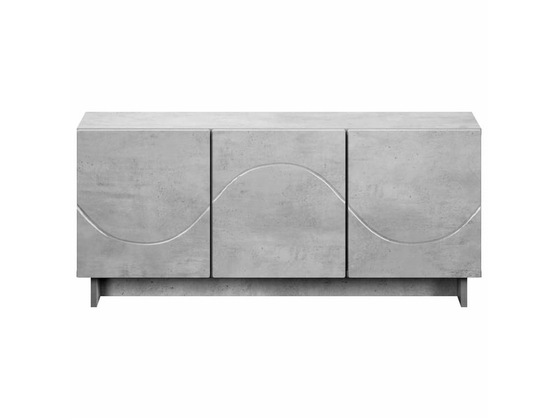  Meuble tv moderne, banc tv 90x34,5x40 cm gris béton bois d'ingénierie shl27901  - Conforama D