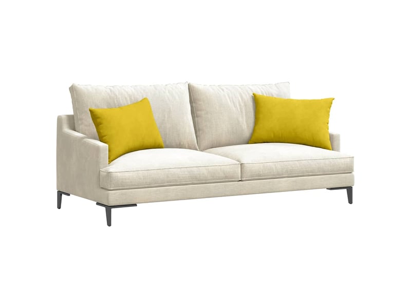  Lot de 2 coussins de canapé, coussins décoratifs jaune 60 x 40 cm cf59107  - Conforama C