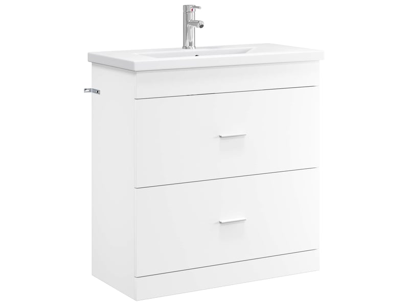  Ensemble de mobilier de salle de bain blanc 81x40x84.5 cm shl3448  - Conforama A