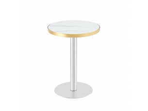 Table basse rond(e) coloris blanc ULQENI  - 60 cmx60 cm