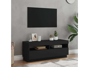 Meuble tv coloris noir 100 cm <strong></strong>  <strong></strong>