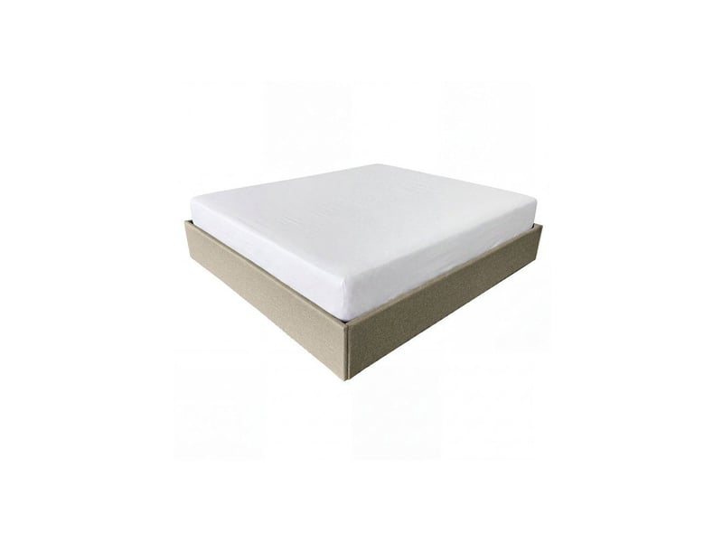  Lit coffre adulte beige eclipse 180 x 200 cm avec sommier relevable à vérins KTECLIPSE180BEIG - Conforama C