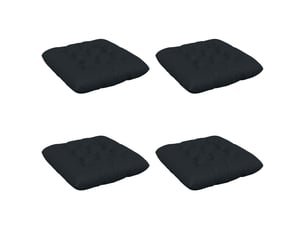 Lot de 4 coussins de siège, coussins d'assise vianen 100 % polyester bleu foncé cf60828