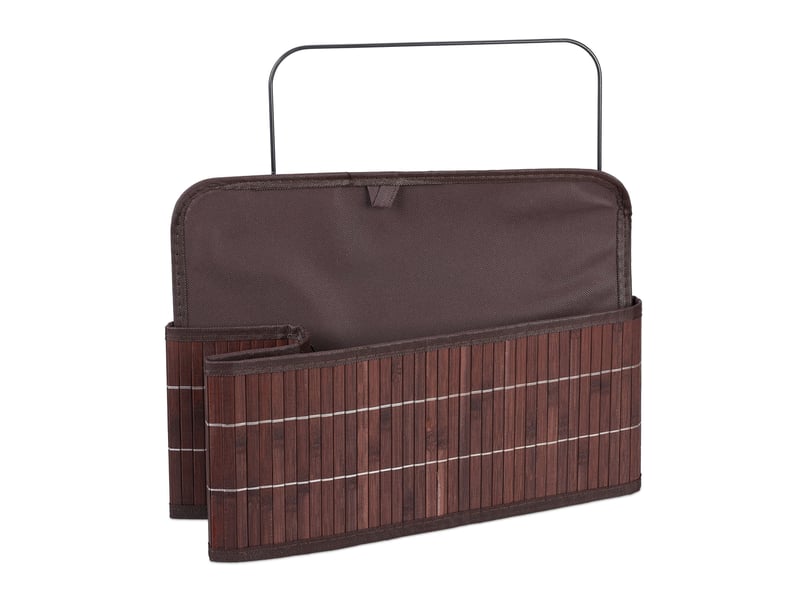  Panier de rangement pliable salon salle de bain 16,5 x 38 x 28,5 cm en bambou beige 13_0010067  - Conforama C