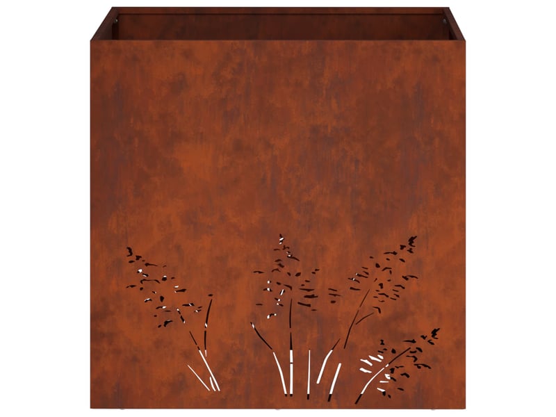  Jardinière - cache-pot de jardin rouillé 50 x 50 x 49 cm acier patiné  - Conforama E